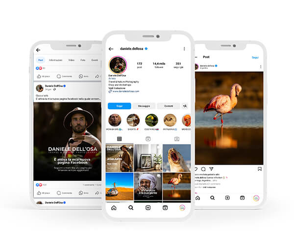 Gestione social media Daniele Dell'Osa Travel & Nature Photography