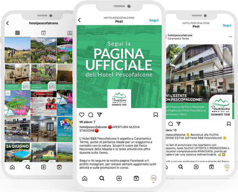 Gestione social media Hotel Pescofalcone