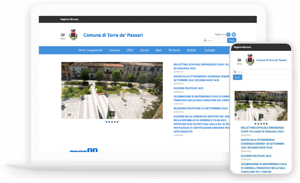 Web design Comune Torre de Passeri