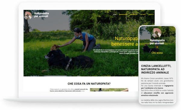 Web Design Progetto Naturopatia per animali